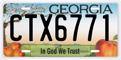 GA license plate CTX6771