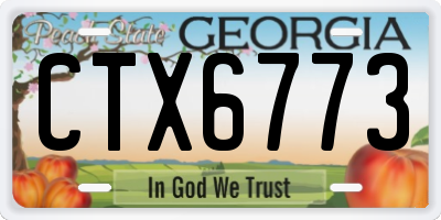 GA license plate CTX6773