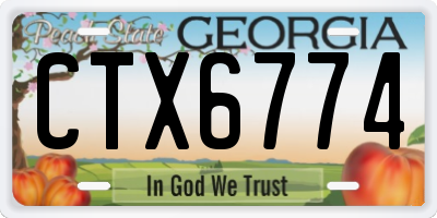 GA license plate CTX6774