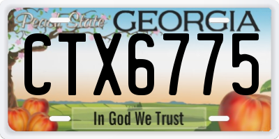 GA license plate CTX6775
