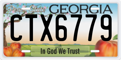 GA license plate CTX6779