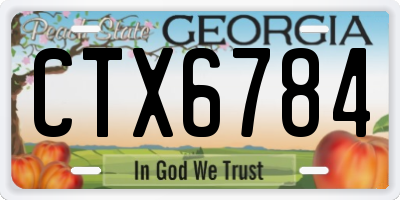 GA license plate CTX6784