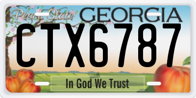 GA license plate CTX6787