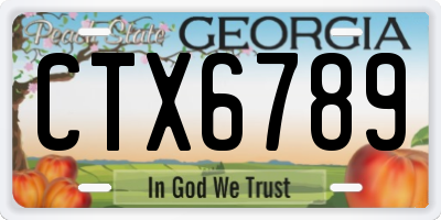 GA license plate CTX6789