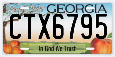 GA license plate CTX6795