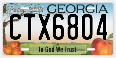 GA license plate CTX6804