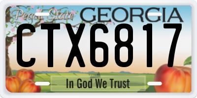GA license plate CTX6817