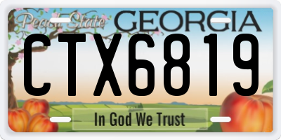 GA license plate CTX6819