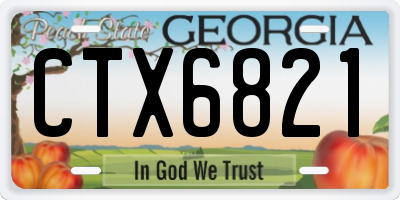 GA license plate CTX6821