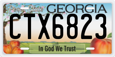GA license plate CTX6823