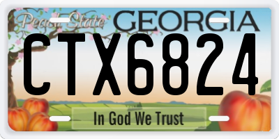GA license plate CTX6824