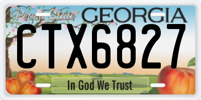GA license plate CTX6827