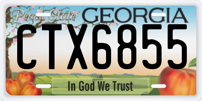 GA license plate CTX6855