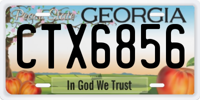 GA license plate CTX6856