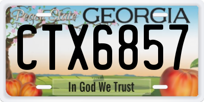 GA license plate CTX6857
