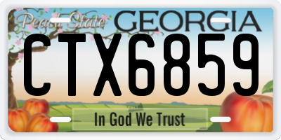 GA license plate CTX6859