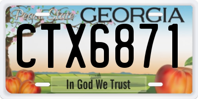 GA license plate CTX6871