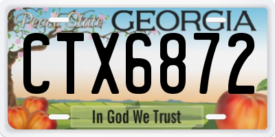 GA license plate CTX6872