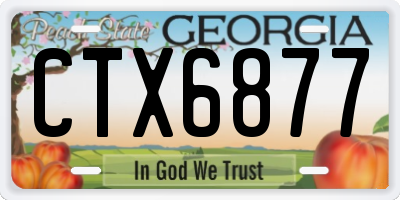 GA license plate CTX6877
