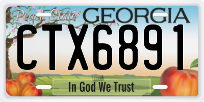 GA license plate CTX6891