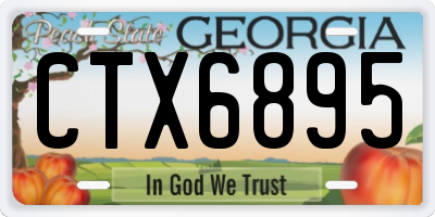 GA license plate CTX6895