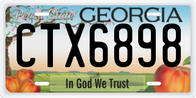 GA license plate CTX6898
