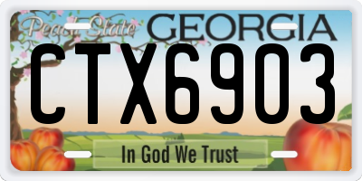 GA license plate CTX6903