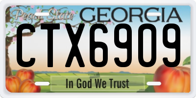 GA license plate CTX6909