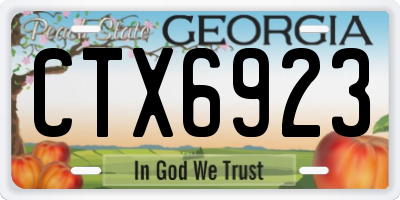 GA license plate CTX6923
