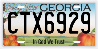 GA license plate CTX6929