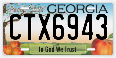 GA license plate CTX6943