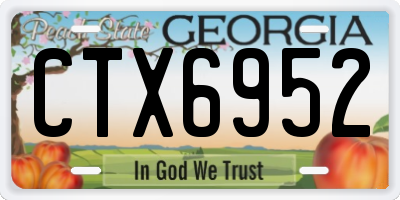 GA license plate CTX6952