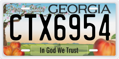 GA license plate CTX6954