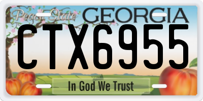 GA license plate CTX6955
