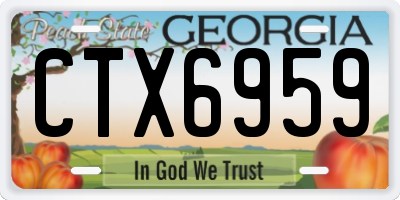 GA license plate CTX6959