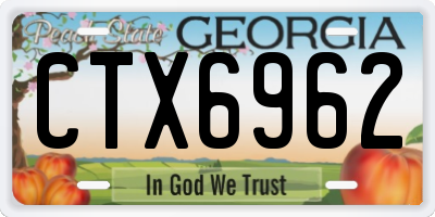 GA license plate CTX6962