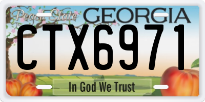 GA license plate CTX6971
