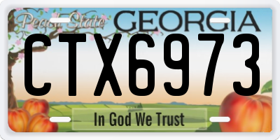 GA license plate CTX6973