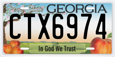 GA license plate CTX6974
