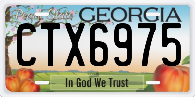GA license plate CTX6975
