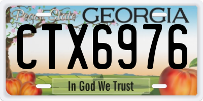 GA license plate CTX6976
