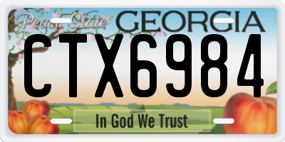 GA license plate CTX6984