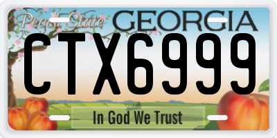 GA license plate CTX6999