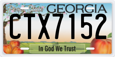 GA license plate CTX7152