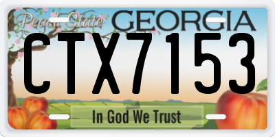 GA license plate CTX7153