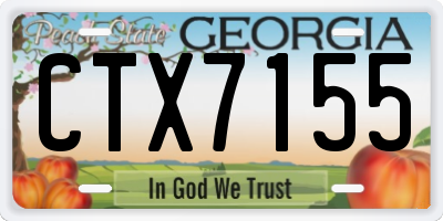 GA license plate CTX7155