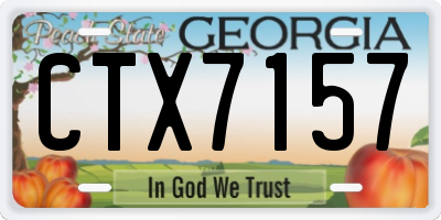 GA license plate CTX7157