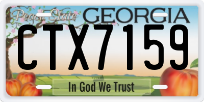 GA license plate CTX7159