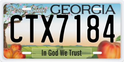 GA license plate CTX7184
