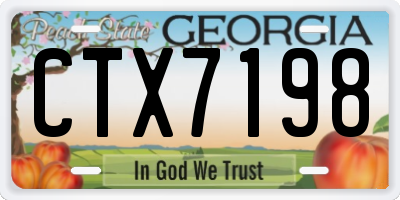 GA license plate CTX7198